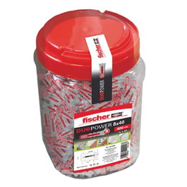 FISCHER Duopower 8X40 - Boîte de chevilles à frapper pour vis 4.5-6mm, 400 pièces