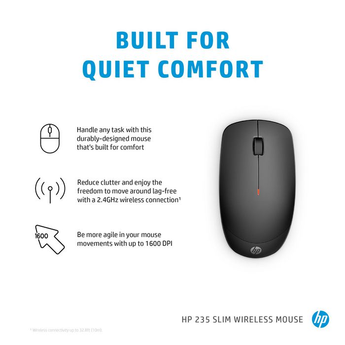 HP Souris sans fil ultra-plate HP 235