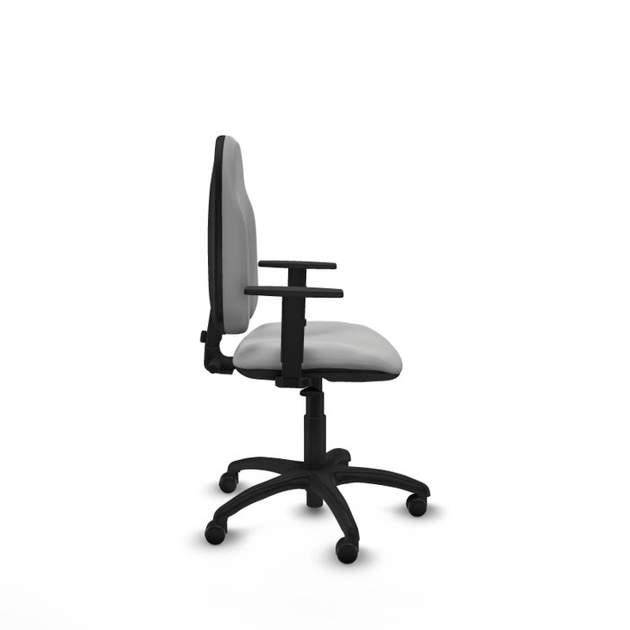 PIQUERAS Y CRESPO Chaise de bureau Algarra, similicuir gris clair, accoudoirs 1D
