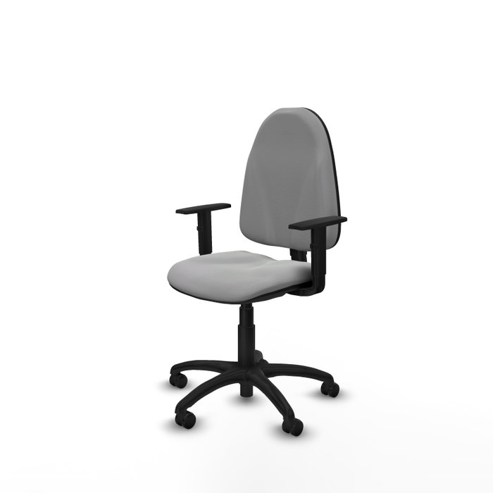 PIQUERAS Y CRESPO Chaise de bureau Algarra, similicuir gris clair, accoudoirs 1D