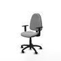 PIQUERAS Y CRESPO Chaise de bureau Algarra, similicuir gris clair, accoudoirs 1D