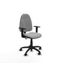 PIQUERAS Y CRESPO Chaise de bureau Algarra, similicuir gris clair, accoudoirs 1D