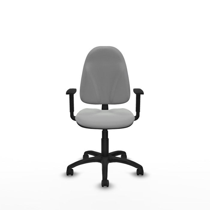 PIQUERAS Y CRESPO Chaise de bureau Algarra, similicuir gris clair, accoudoirs 1D