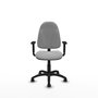 PIQUERAS Y CRESPO Chaise de bureau Algarra, similicuir gris clair, accoudoirs 1D