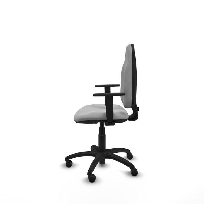 PIQUERAS Y CRESPO Chaise de bureau Algarra, similicuir gris clair, accoudoirs 1D