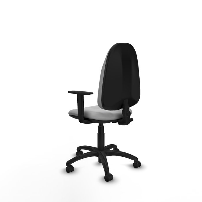 PIQUERAS Y CRESPO Chaise de bureau Algarra, similicuir gris clair, accoudoirs 1D
