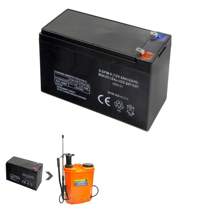 Wolfpack LINEA PROFESIONAL Batterie 12V 8Ah pour Sulfatadora Electrica A Bateria 0805200