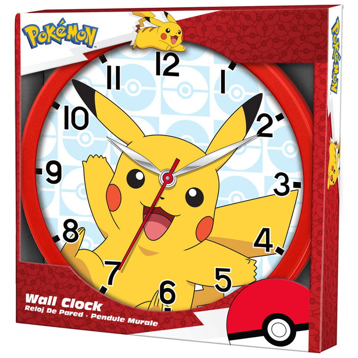 KIDS LICENSING Horloge Murale Pokémon avec Cadran Décoratif - Diamètre 25 cm KIDS LICENSING Horloge Murale Pokémon avec Cadran Décoratif - Diamètre 25 cm