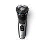 Philips Rasoir électrique Series 3000 S3143 Wet & Dry, 27 lames PowerCut autoaffûtables, recharge USB, noir et argent