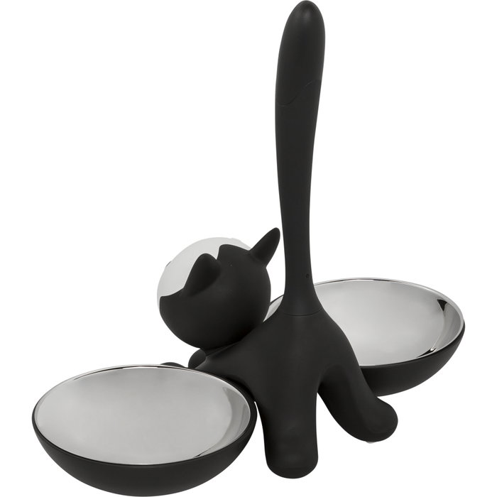 Alessi Tigrito mangeoire pour chats noir