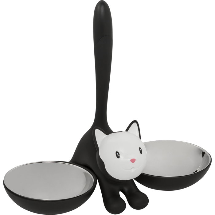Alessi Tigrito mangeoire pour chats noir