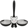 Alessi Tigrito mangeoire pour chats noir