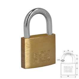 WOLFPACK LINEA PROFESIONAL Chaîne en laiton 40 mm anse normale