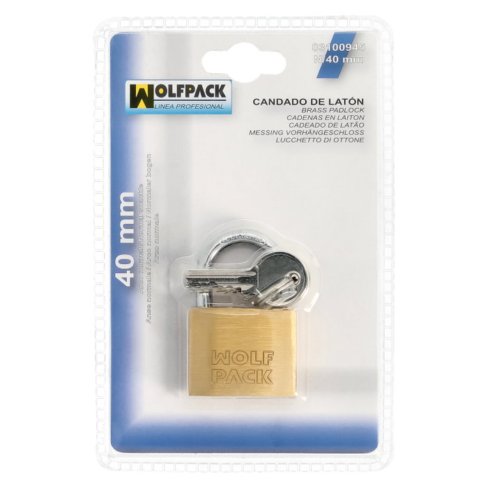 WOLFPACK LINEA PROFESIONAL Chaîne en laiton 40 mm anse normale
