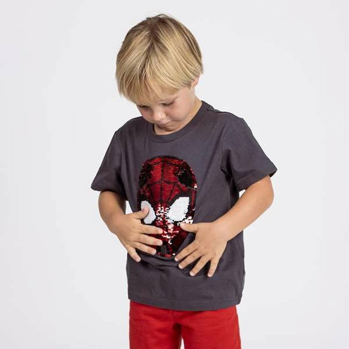 T-shirt à manches courtes enfant Spider-Man Gris foncé T-shirt à manches courtes enfant Spider-Man Gris foncé
