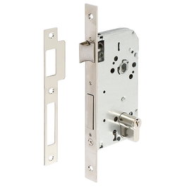 TESA Serrure pour bois 130/58C/Hn - Entrée 50mm, Distance 70mm, Droite, Nickelée avec cylindre Europerfil TE5 et 3 clés