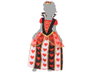 Déguisement Reine de Cœur pour Enfant Fille - Thème Alice au Pays des Merveilles - Taille 5-6 Ans - 2 Pièces (Vêtement et Couronne) en Polyester Multicolore
