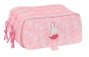 Safta Portatodo Triple Big Miffy "Flores" - Boîte de rangement à 3 compartiments pour enfants - 21,5 x 10 x 8 cm