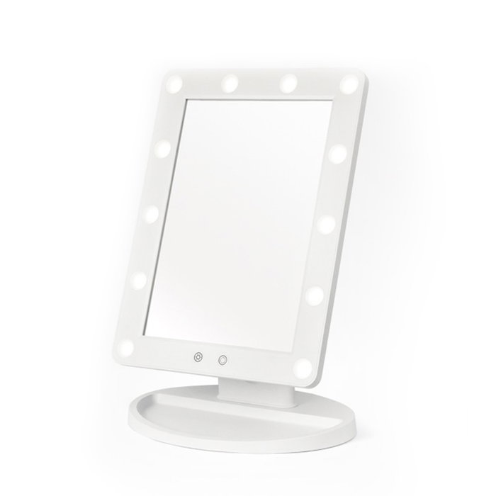 Perfect Beauty Miroir de maquillage électrique avec 12 LED et capteur tactile Perfect Beauty Miroir de maquillage électrique avec 12 LED et capteur tactile