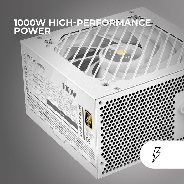Mars Gaming MPB1000SIW 1000 W ATX Blanc