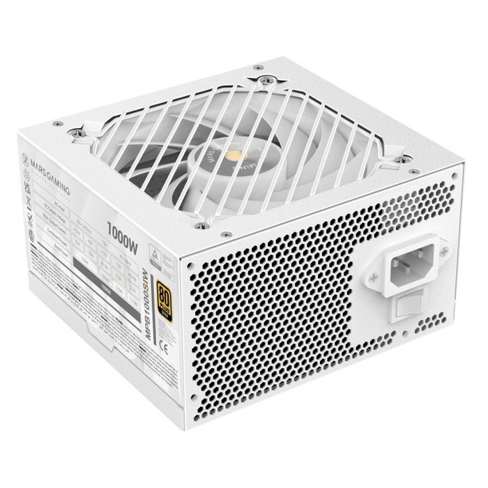 Mars Gaming MPB1000SIW Alimentation PC 1000W 80+ Gold ATX Blanche