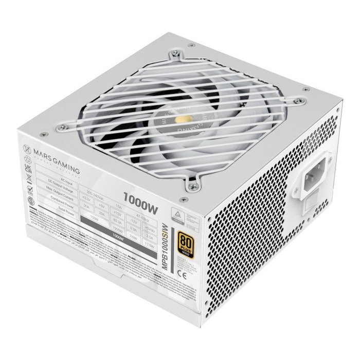 Mars Gaming MPB1000SIW Alimentation PC 1000W 80+ Gold ATX Blanche