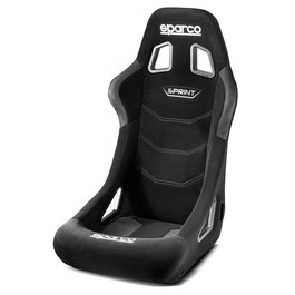 Sparco Siege Sprint + Noir SBRR0003B0K0100N - Cadre Tubulaire, Sangles Élastiques, Support Lombaire Ergonomique