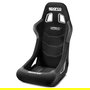 Sparco Siege Sprint + Noir SBRR0003B0K0100N - Cadre Tubulaire, Sangles Élastiques, Support Lombaire Ergonomique