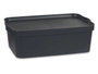 Kipit Boîte en plastique avec couvercle 14 L anthracite 29,5 x 14,3 x 45 cm (Set de 12)