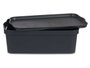 Kipit Boîte en plastique avec couvercle 14 L anthracite 29,5 x 14,3 x 45 cm (Set de 12)