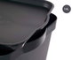 Kipit Boîte en plastique avec couvercle 14 L anthracite 29,5 x 14,3 x 45 cm (Set de 12)