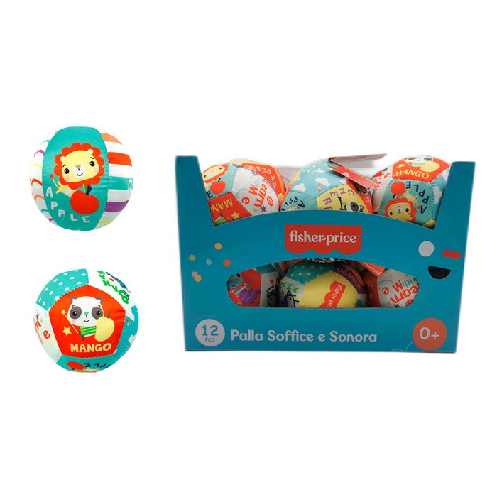 Fisher-Price Balles Souples Sonnantes 10 cm - 12 Pièces en Display - Pour Nourrissons et Bébés - 2 Modèles en Assortiment Fisher-Price Balles Souples Sonnantes 10 cm - 12 Pièces en Display - Pour Nourrissons et Bébés - 2 Modèles en Assortiment