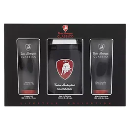 Tonino Lamborghini Coffret Classico pour Homme avec Eau de Toilette, Gel Douche et Baume Après-Rasage
