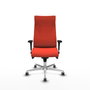 Piqueras Y Crespo Fauteuil Albacete Orange Foncé avec Mécanisme Synchro et Base Aluminium