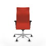 Piqueras Y Crespo Fauteuil Albacete Orange Foncé avec Mécanisme Synchro et Base Aluminium