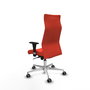 Piqueras Y Crespo Fauteuil Albacete Orange Foncé avec Mécanisme Synchro et Base Aluminium
