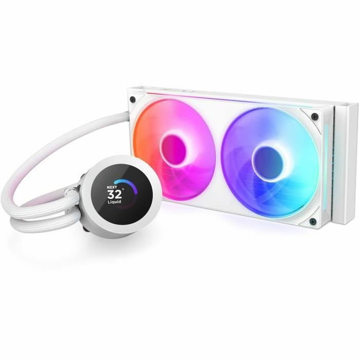NZXT Kraken Plus 240 RGB - Watercooling Blanc avec Écran LCD 1,54 pouces