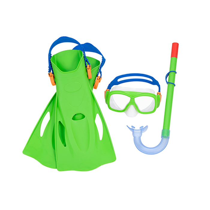 Bestway 25019 Set Snorkel Junior Correa Anatomica pour Enfants +7 Ans Couleur Assortie Plage et Piscine