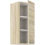 LASSEN Meuble haut 1 porte battante - Décor Chêne Sonoma - L 30 x P 31,6 x H 72 cm - Meuble de cuisine contemporain