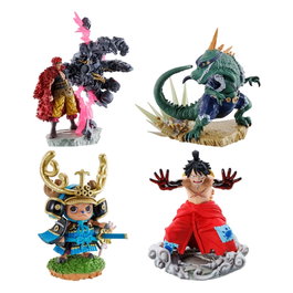 Megahouse One Piece Petitrama Logbox Re Birth Wanokuni Vol. 2 Set de 4 figurines