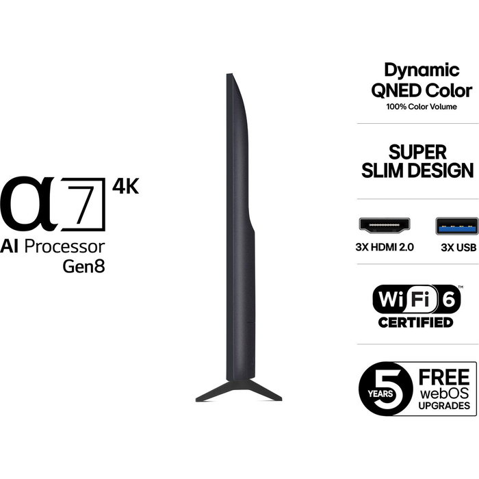 TV intelligente LG 43QNED70A6A.AEU 4K Ultra HD 43" LED HDR QNED