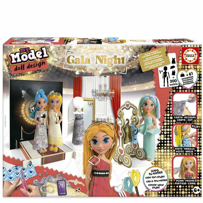 Educa Kit de création de mode Gala Night - 200 tenues et 1 poupée