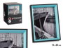 Giftdecor Porte-photos Bois 15x20 cm Noir et Bleu avec Verre MDF (Set de 24)