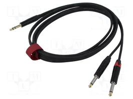 REDS MUSIC AU1230BX Câble Jack 6,3mm x2, 3m, Noir