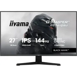 Iiyama G-Master Black Hawk G2741QSU-B1 - Écran PC Gamer 27" QHD 144Hz Dalle IPS 1ms FreeSync/Adaptive-Sync G-SYNC Compatible Hub USB