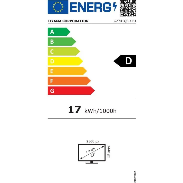 Iiyama G-Master Black Hawk G2741QSU-B1 - Écran PC Gamer 27" QHD 144Hz Dalle IPS 1ms FreeSync/Adaptive-Sync G-SYNC Compatible Hub USB