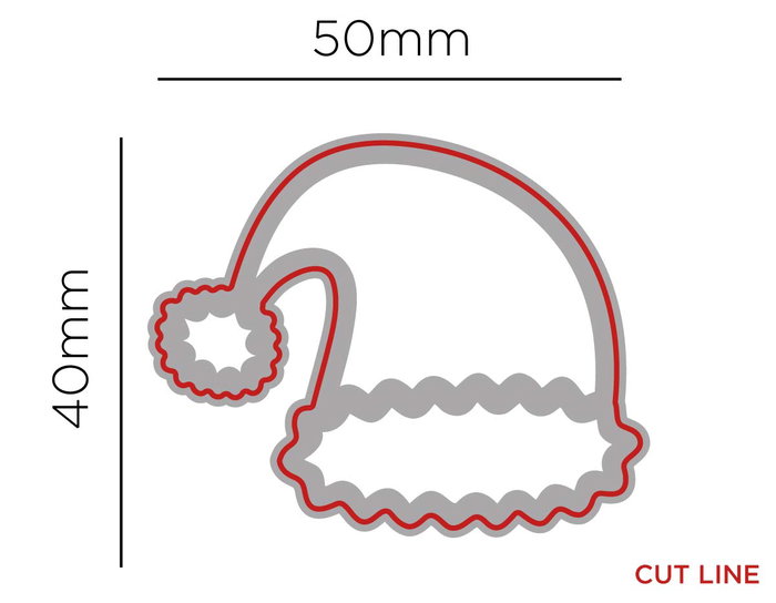 Misskuty Troquel fin ZAG Navidad gorro 50x40mm