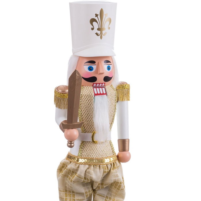 BigBuy Home Décorations de Noël Blanc Doré Soldat BigBuy Home Décorations de Noël Blanc Doré Soldat