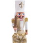 BigBuy Home Décorations de Noël Blanc Doré Soldat