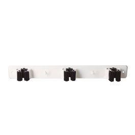 Hantums Sujetaescobas triple acier avec rouleaux en gomme Blanco
